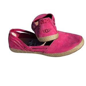 UGG Cicily Pink Slip On Sandal Espadrille size 7